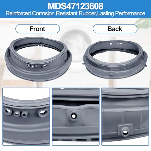 Alvar Upgraded MDS47123608 Washer Door Boot Gasket Compatible with LG Kenmore Washer Door Seal, Washing Machine Door Boot Gasket AP5668418 PS6448330 WM4270HWA WM4270HVA WM4070HWA WM8000HVA WM8000HWA/HVA - Image 4