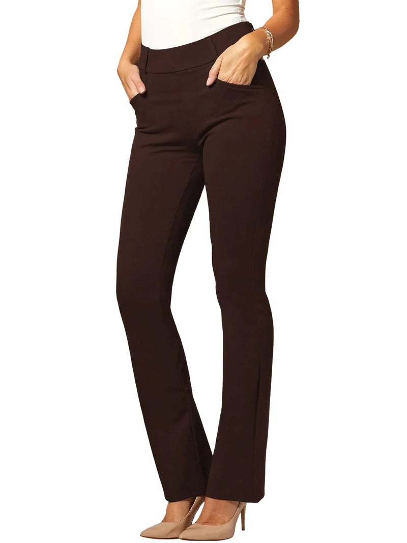Conceited Brown Dress Pants Women Wear to Work Pants Women Womens Dress Pants Slacks Business Casual Office Chocolate Brown XLarge