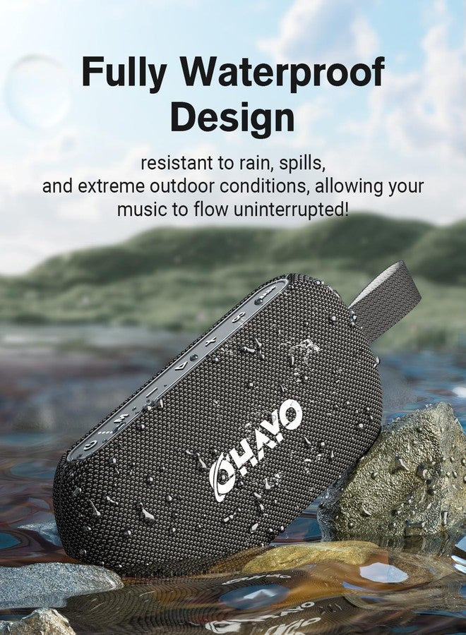 رايدن مكبرات صوت لاسلكية محمولة من أوهايو، مقاومة للماء بمعيار IPX7، بلوتوث 5.3، صوت عالٍ للمنزل، الأماكن الخارجية، الحفلات، أسود - Image 3