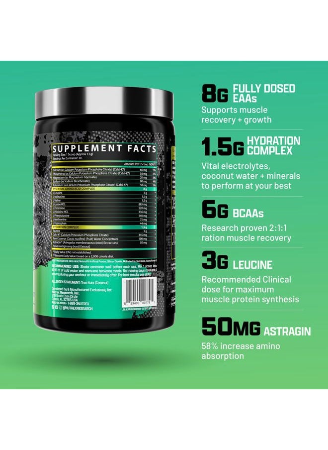 Nutrex Research EAA Hydration | EAAs + BCAAs Powder | Muscle Recovery, Strength, Muscle Building, Endurance | 8G Essential Amino Acids + Electrolytes | Maui Twist Flavor 30 Serving  - Image 2