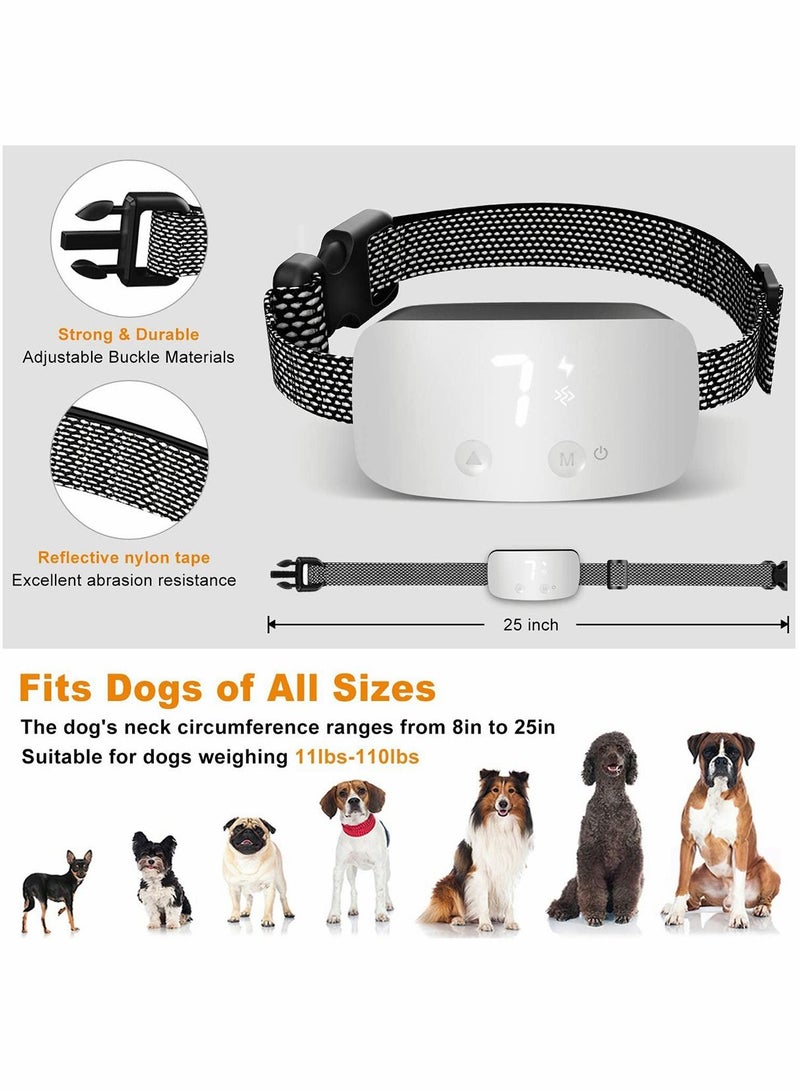 Excefore Rechargeable Anti Barking Training Dog Collar with 7 Adjustable Sensitivity and Intensity Levels Vibration - Image 4