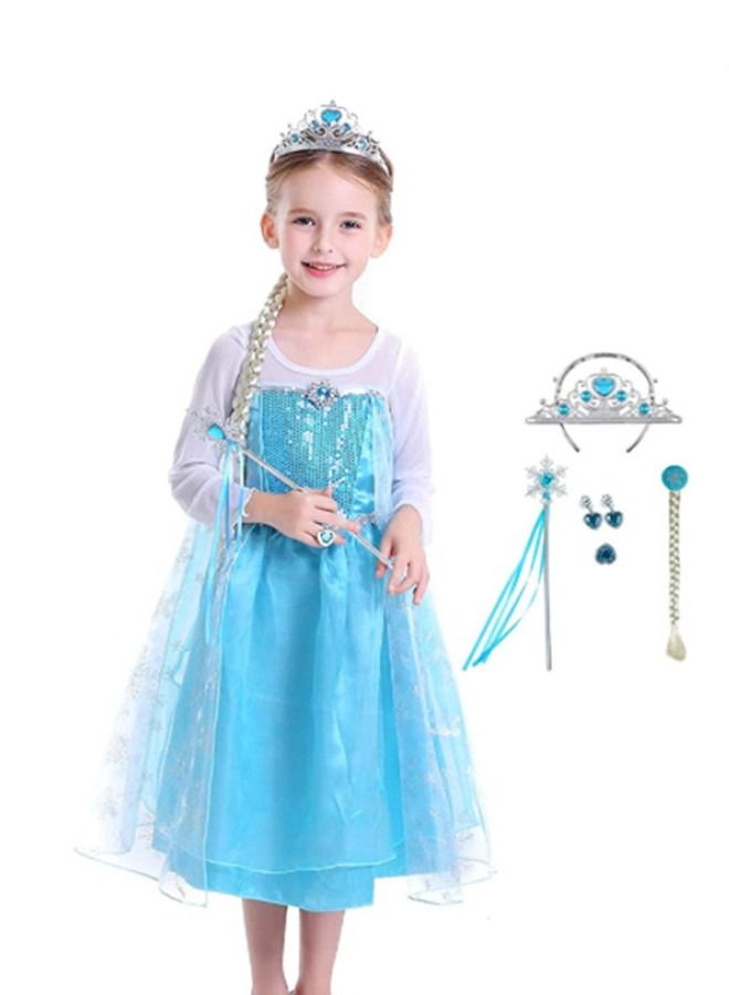 ISank Little Girls Princess Costume Cosplay Dress up for Birthday Party with Accessories  - Image 1