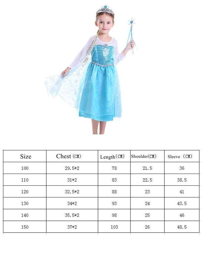 ISank Little Girls Princess Costume Cosplay Dress up for Birthday Party with Accessories  - Image 5