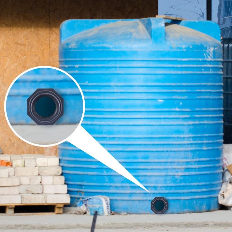 PVC Bulkhead Fitting: 2-Pack 4-Inch DN100 Leak-Proof Durable PVC Construction - Easy Installation Bulkhead Connector for Residential Industrial Plumbing Rain Barrels Aquariums Pools - Image 5