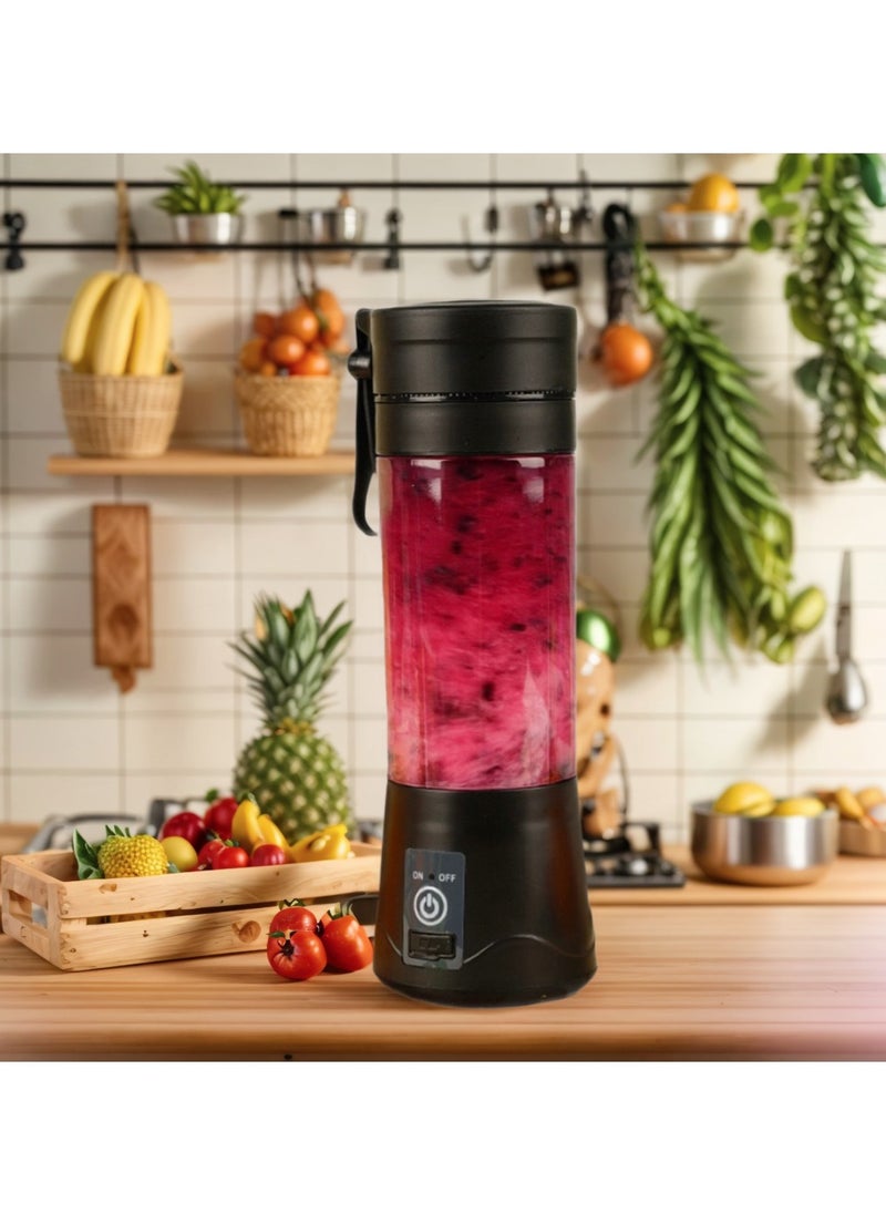 Oasis Casa 380ML Personal Size Portable Juice Blender Wireless Smoothie Blender Juicer, Rechargeable Smoothie Maker with Bottle Cleaning Brush, 40s Powerful Blending Baby Food Machine  - Image 1