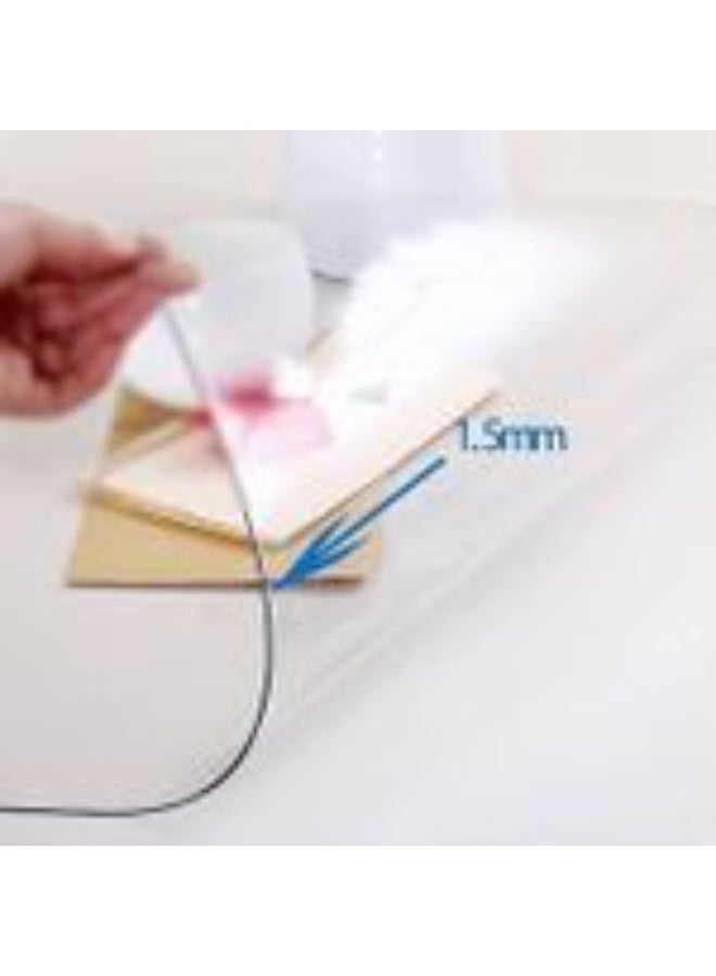 مفرش/غطاء طاولة سيليكون شفاف عالي السماكة - بديل للزجاج عملي وآمن عرض 120 سم - سماكة 1.5 مم  (يباع بالمتر) - Image 3