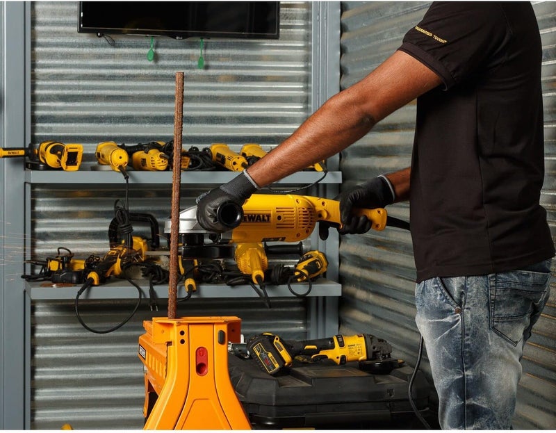 DEWALT 180Mm 2200W Large Angle Grinder With Lock-On Switch, Yellow/Black, Dwe493-B53 Year Warrnty - Image 4