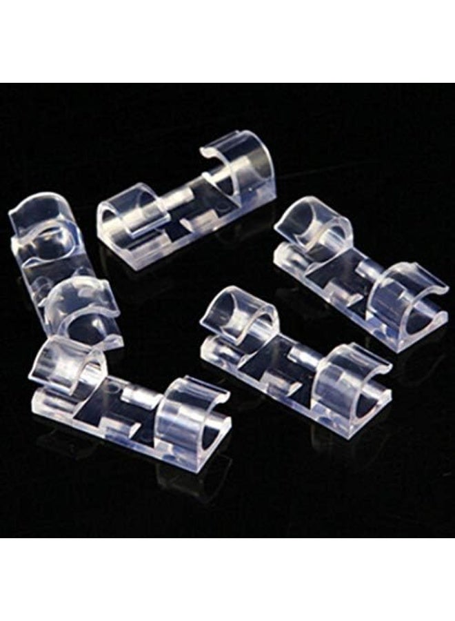 Acrylic Cable Organizer Strong Adhesive Wire Clips for TV, Computer, Cell Phone Charger, Easy Wire Management Organizer, No Nails Required, Neat Setup for Home and Office - 350 - Image 2