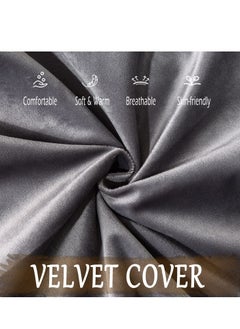 MIXDE Body Pillow with Gray Velvet Pillowcase - Body Pillows for Adults - Long Pillows for Sleeping - Full Body Pillow with Zippered Velvet Cover-20x54inch (Gray)  - Image 3
