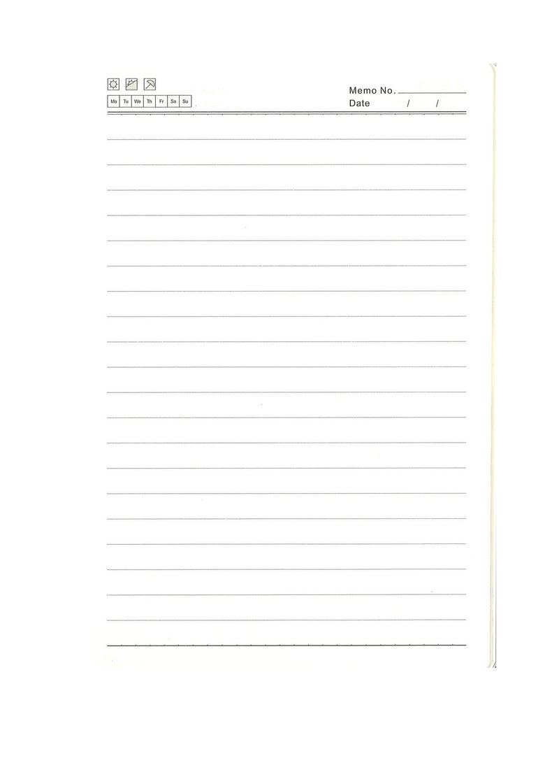 Generic A5 Size Executive Leather Cover Notebook 80 Sheets Silver Cover - Image 3