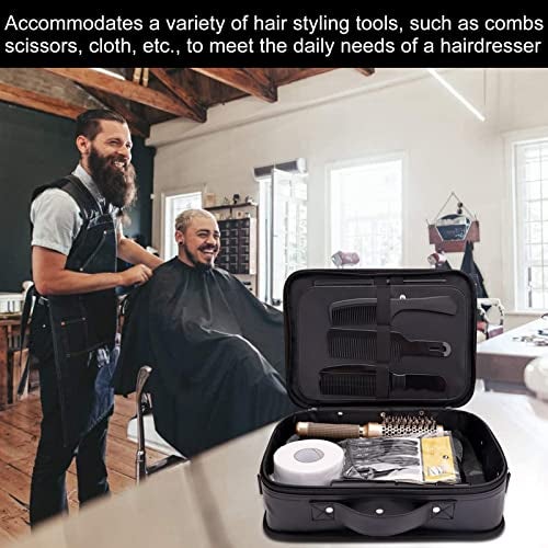 BARBERPLAN مجموعة مقصات قص الشعر، 29 قطعة مجموعة مقصات احترافية للحلاق، صالون، منزل، مجموعة كاملة لقص الشعر تشمل حقيبة الحلاق، مقصات تخفيف، أمشاط، رداء حلاق... - Image 4