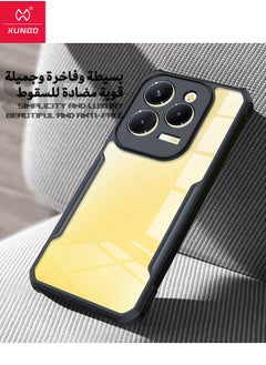 XUNDD Infinix Hot 40/40 Pro Case, Clear Acrylic Back Panel + Black TPU Soft Frame Cover, Military Grade SGS Drop Proof Certification Case, Super Anti-Fall Back Cover for Infinix Hot 40/40 Pro, Clear/Black  - Image 5