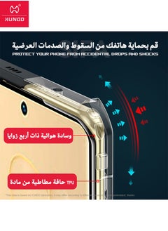 XUNDD Infinix Hot 40/40 Pro Case, Clear Acrylic Back Panel + Black TPU Soft Frame Cover, Military Grade SGS Drop Proof Certification Case, Super Anti-Fall Back Cover for Infinix Hot 40/40 Pro, Clear/Black  - Image 3