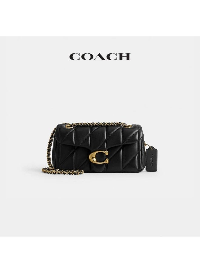 coachoutlet Quilted Leather Shoulder Bag with Signature Gold C Turnlock & Chain Strap - Luxurious Designer Handbag for Women, Perfect for Everyday - Tabby 20 - Image 2