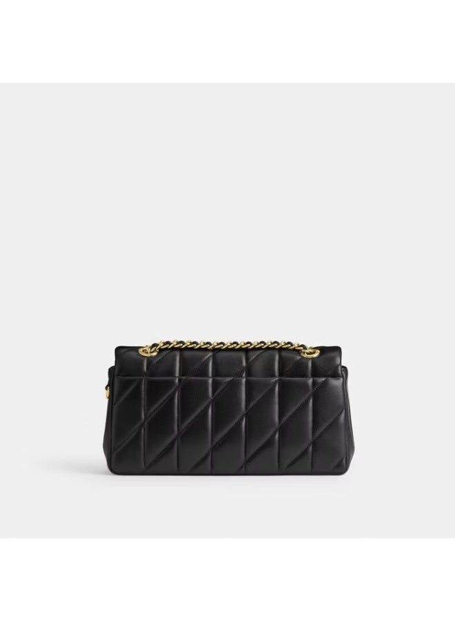 coachoutlet Quilted Leather Shoulder Bag with Signature Gold C Turnlock & Chain Strap - Luxurious Designer Handbag for Women, Perfect for Everyday - Tabby 20 - Image 5