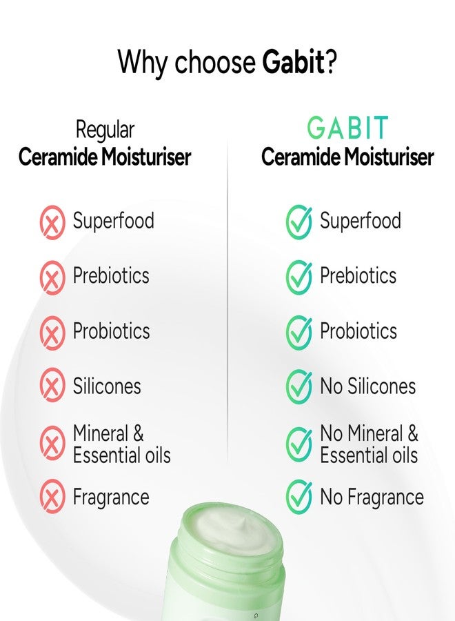 Gabit Ceramide & Hyaluronic Face Moisturiser | Lightweight Moisturizer to Hydrate & Brighten Skin | With Vitamin C, Niacinamide, Oats | For Women and Men | Oil Free for All Skin Types | 50ml (3) - Image 5