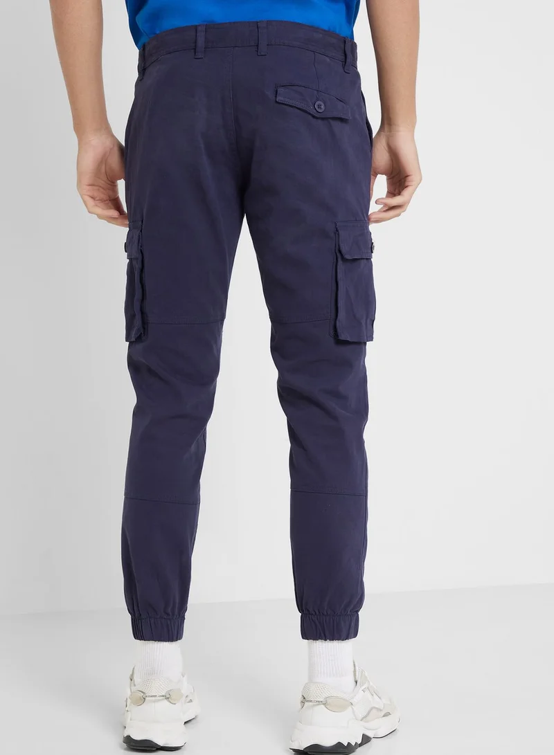 سفنتي فايف Men Comfort Slim Fit Cargos Trousers