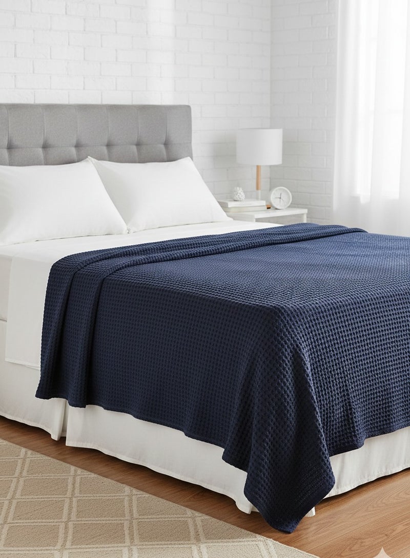 Nile Weave Elegant Egyptian Cotton Waffle Throw Blanket – ultra-soft, lightweight, and beautifully crafted. Enjoy luxurious comfort, breathable warmth, and timeless sophistication in any room. - Image 2