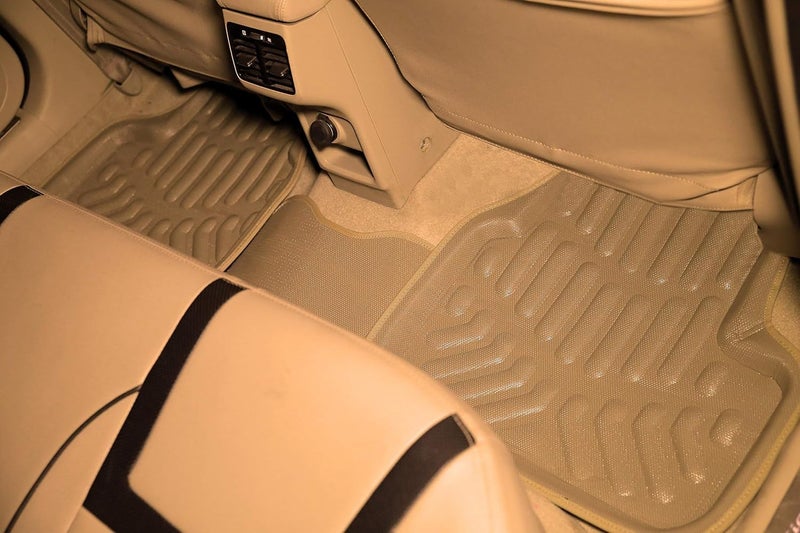 Dhanvine 3D / 4D EVA Beige, Plastic Car Floor Mats with Compatible Maruti Suzuki Ertiga (2018-2025) - Image 2