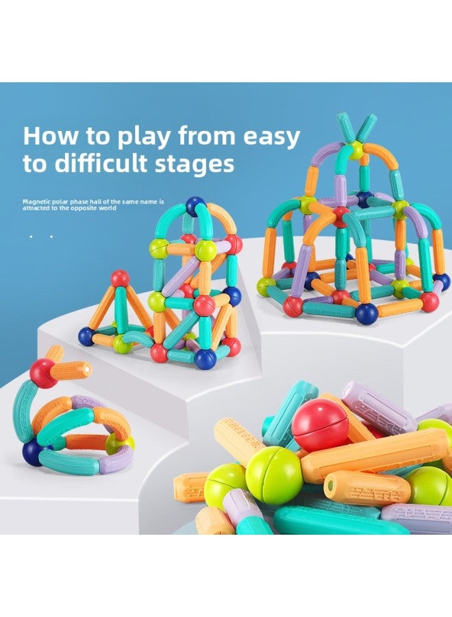 Variety Magnetic Stick Children's Educational Toys Magnetic Sheet Large Particle Boys And Girls Baby Assembled Building Blocks Magnet Wholesale-Color:36 Particles Color Box  - Image 5