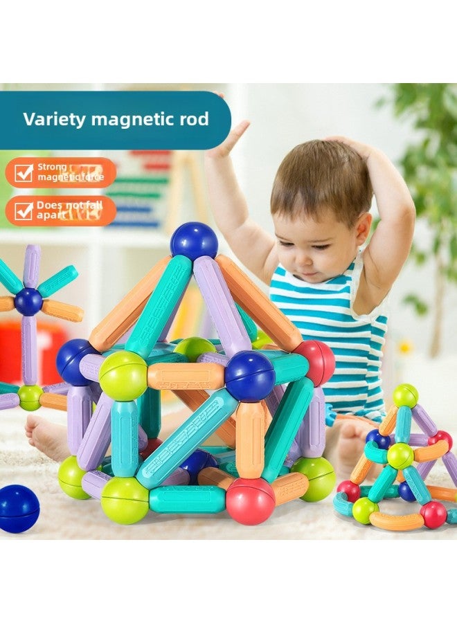 Variety Magnetic Stick Children's Educational Toys Magnetic Sheet Large Particle Boys And Girls Baby Assembled Building Blocks Magnet Wholesale-Color:36 Particles Color Box  - Image 3