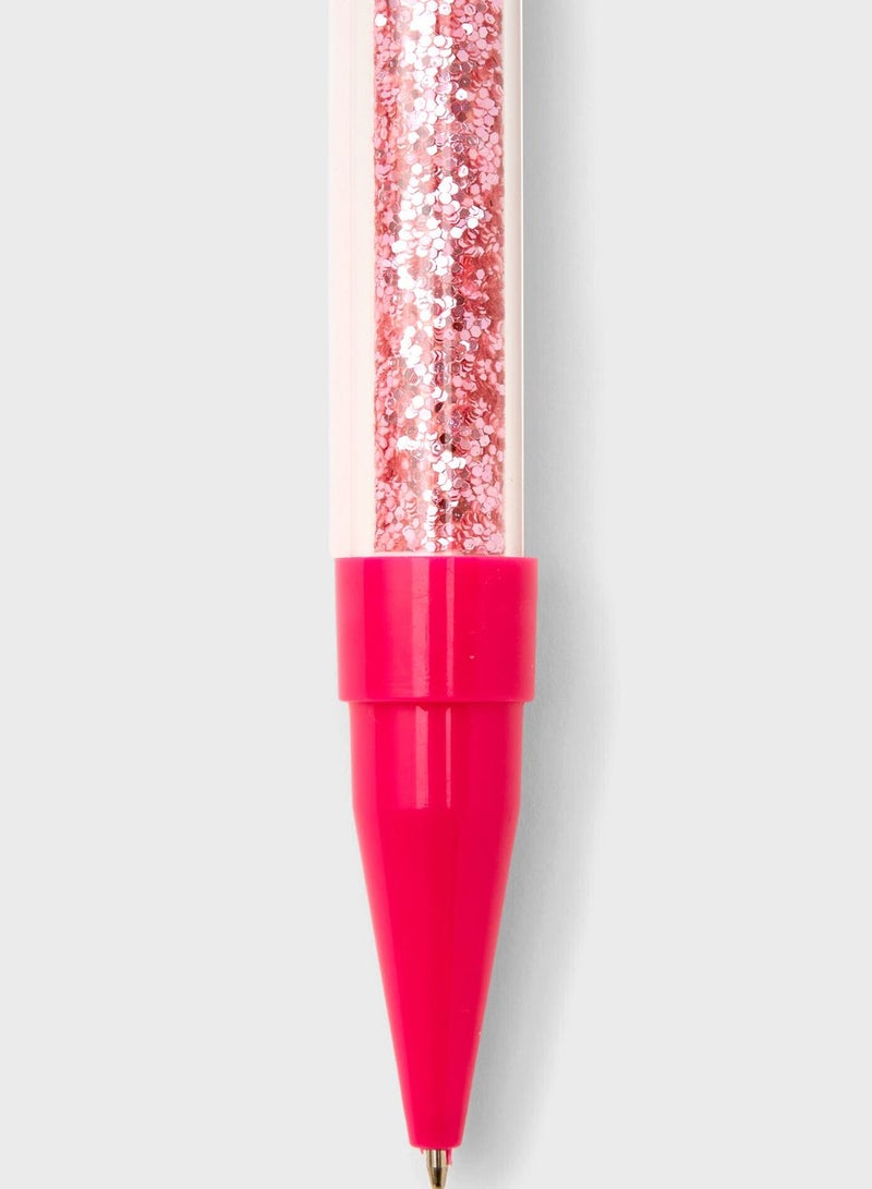 Claires Pink Glitter Pen Stylish Design - Image 2
