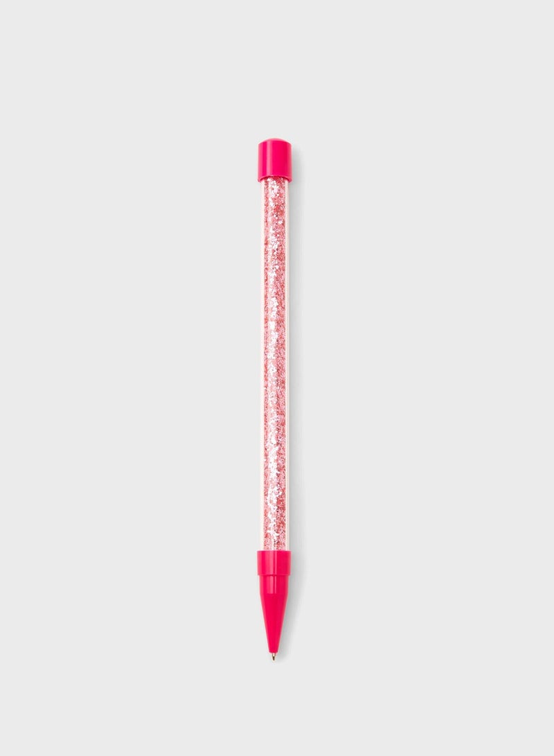 Claires Pink Glitter Pen Stylish Design - Image 1