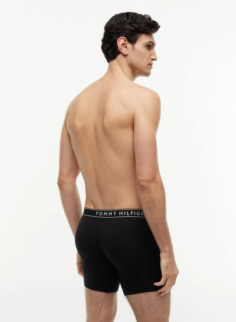 Tommy Hilfiger Black/Black 2-Pack Essential Boxer Briefs for Men | Best Price UAE