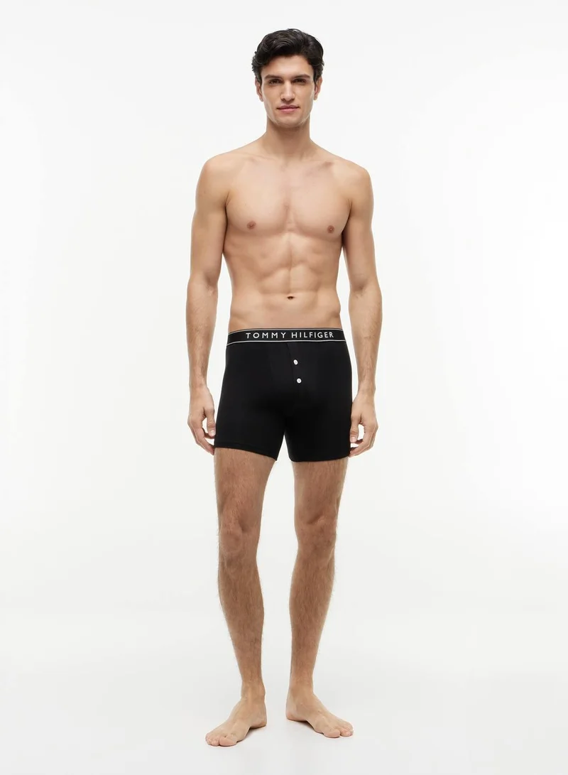Tommy Hilfiger Black/Black 2-Pack Essential Boxer Briefs for Men | Best Price UAE
