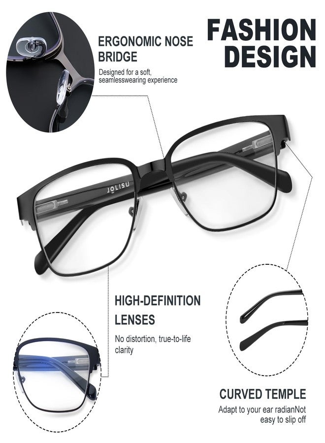 JOLISU 5PCS Reading Glasses Men - Blue Light Blocking Metal Frame for Mens/Women - Durable Readers Fit Read（1.50） - Image 5