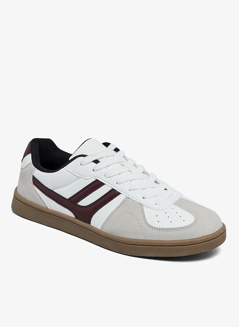Color Block Lace Up Casual Shoes