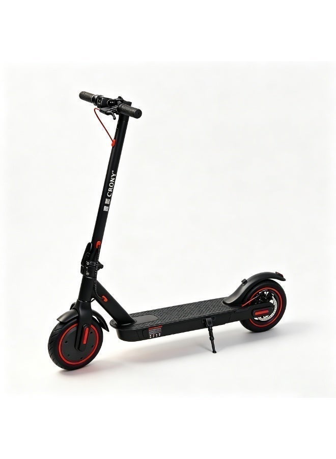 Crony Foldable Electric Scooter Lightweight, 250W Motor, Speed 25 km/h, Range 10 km, Max Load 120 kg, App Control, Black - Image 1