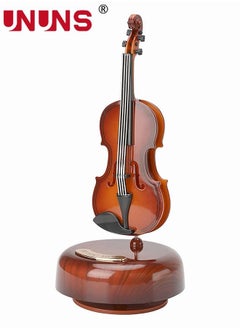 UNUNS Vintage Mini Violin Music Box With Rotating Musical Base,Classical Decoration Mini Replica Instrument Crafts,Gift For Girl,Boy And Women  - Image 2