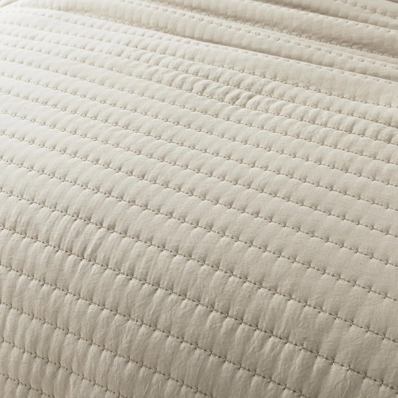 ROARINGWILD Neutral Beige Queen Size Quilt Bedding Sets with 2 Pillow Shams, Full Lightweight Soft Bedspread Coverlet, Quilted Blanket Thin Comforter Bed Cover for All Season, 3 Pieces, 90x90 inches - Image 5