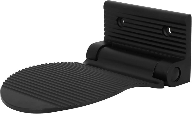 Zopsc Wall Mount Foot Rest, Non Slip Foot Pedal for Shower Bathroom, Space Aluminum Rest for Hallway Entryway, Sturdy for Home (Black) - Image 1