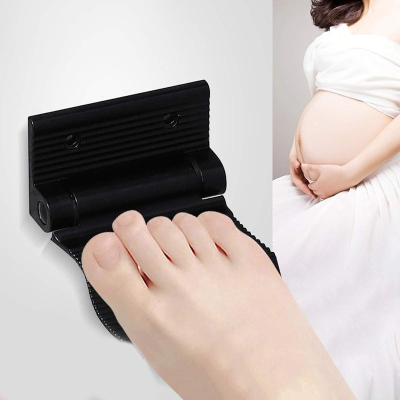 Zopsc Wall Mount Foot Rest, Non Slip Foot Pedal for Shower Bathroom, Space Aluminum Rest for Hallway Entryway, Sturdy for Home (Black) - Image 5
