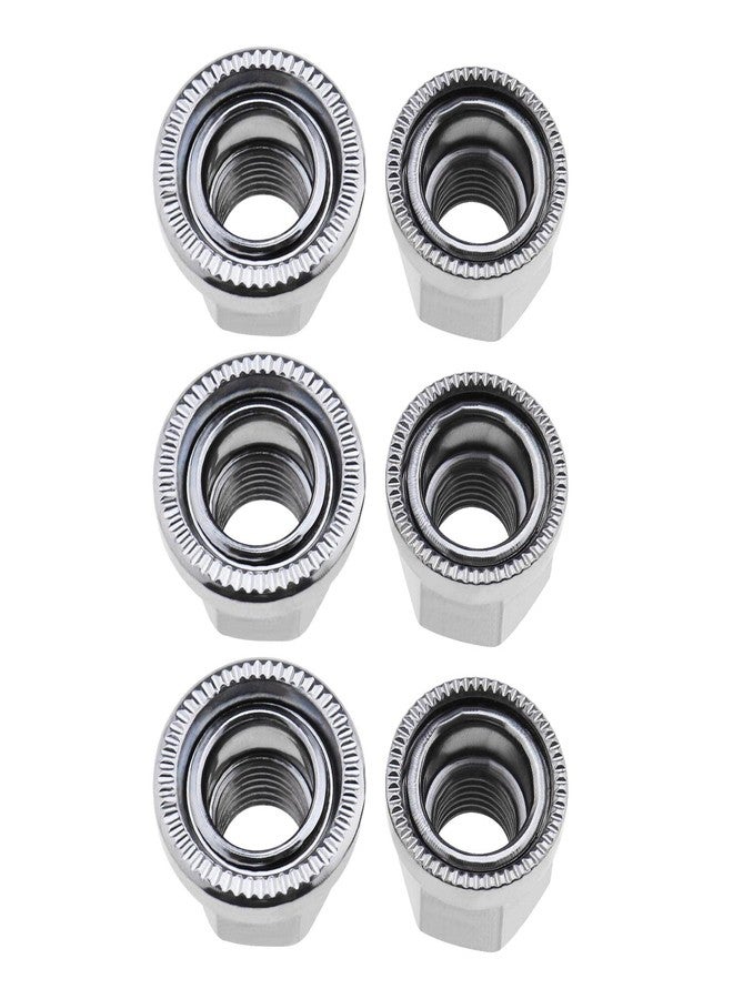 Micro Traders 6Pcs M9 Wheel Nuts M10 Axle Wheel Nuts Bicycle Wheel Nuts Replacement Hub Large Flange Axle Nut Accessories for Bicycle Silver - Image 1