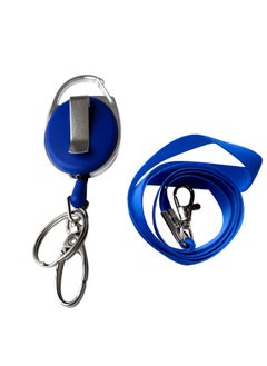 HoAoOo Retractable Badge Reel With Claw Clasp And Clip For Id Card Holders (Blue)  - Image 4