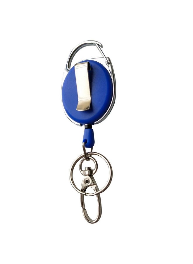 HoAoOo - Retractable Badge Reel With Claw Clasp And Clip For Id Card Holders (Blue) - Image 1