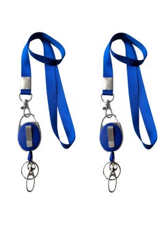 HoAoOo Retractable Badge Reel With Claw Clasp And Clip For Id Card Holders (Blue)  - Image 3