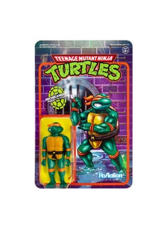 Super7 Teenage Mutant Ninja Turtles Michelangelo 3.75 In Reaction Figure  - Image 1