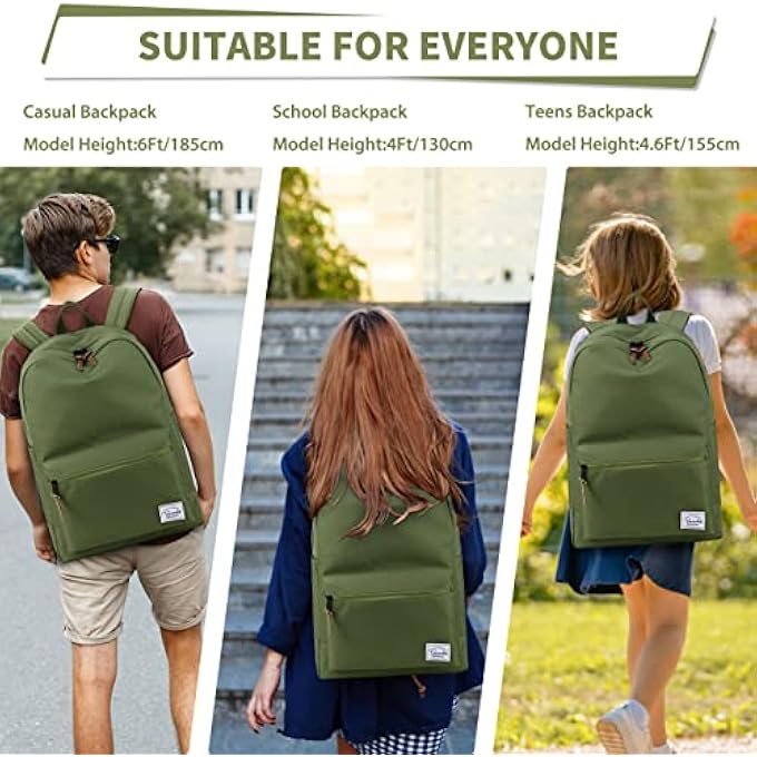 rayihni Backpack for Mens Women Lightweight Casual Classic Water resistant Unisex Backpack fits 15 inch Laptop for Travel Business - Image 5