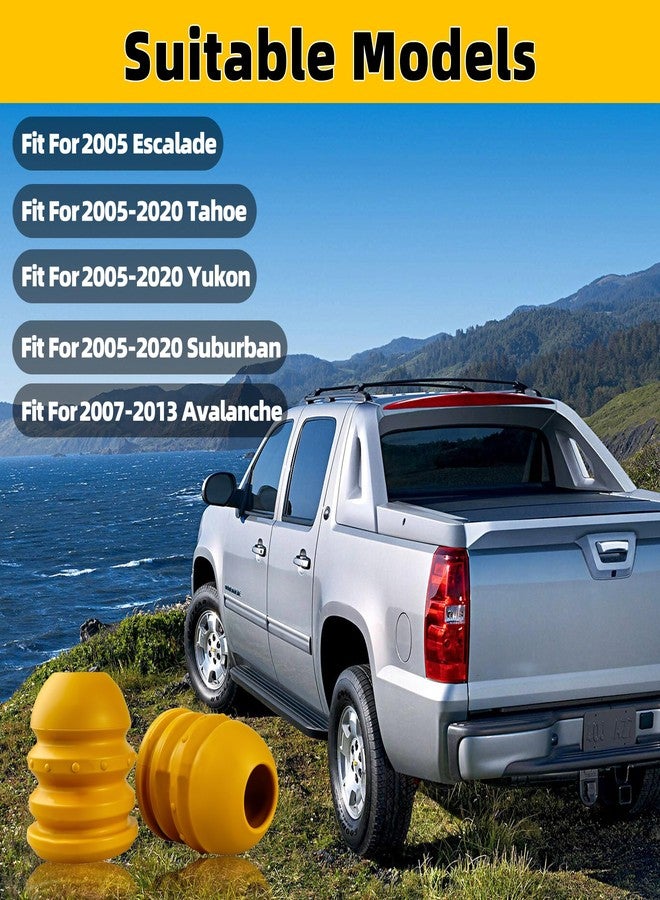 Yukauto Rear Bump Stop, Rear Suspension Jounce Bumper Fit for 2005-2020 GMC Yukon, 2005-2020 Chevy Tahoe Suburban, 2007-2013 Avalanche, 2005 Cadillac Escalade (1Pair) - Image 2