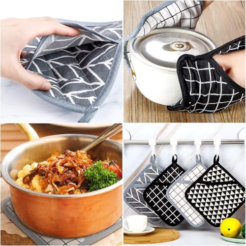 Patelai 4 Pack Large Pot Holders for Kitchen, Hot Pads for Kitchen, Countertops, Oven Pot Holders Bulk, Potholders Sets for Kitchens Cooking and Baking - Image 2
