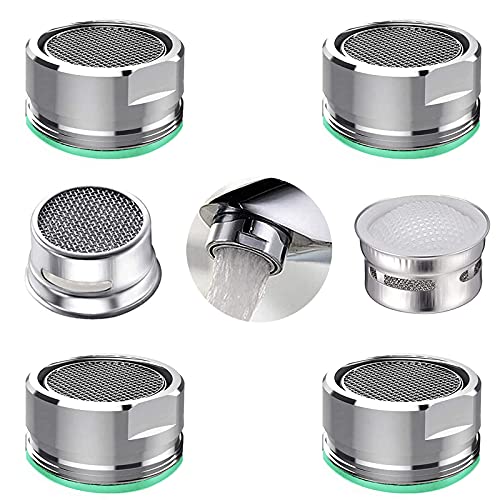 BOETOADG 4PCS Faucet Aerator, 2 Packs of Aerator Filter Replacement Parts, With Brass Housing 15/16 Inch 24mm External Thread Aerator Faucet Filter, With Gasket, For Kitchen and Bathroom - Image 1
