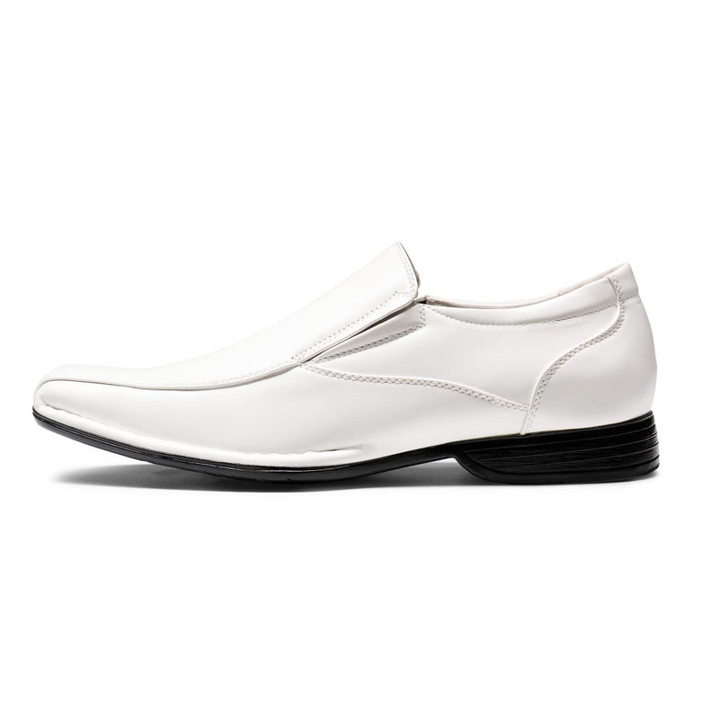 Bruno Marc Men's Classic Dress Loafers Square-Toe Slip-on Shoes,Size 8.5,White,Giorgio-1 - Image 2