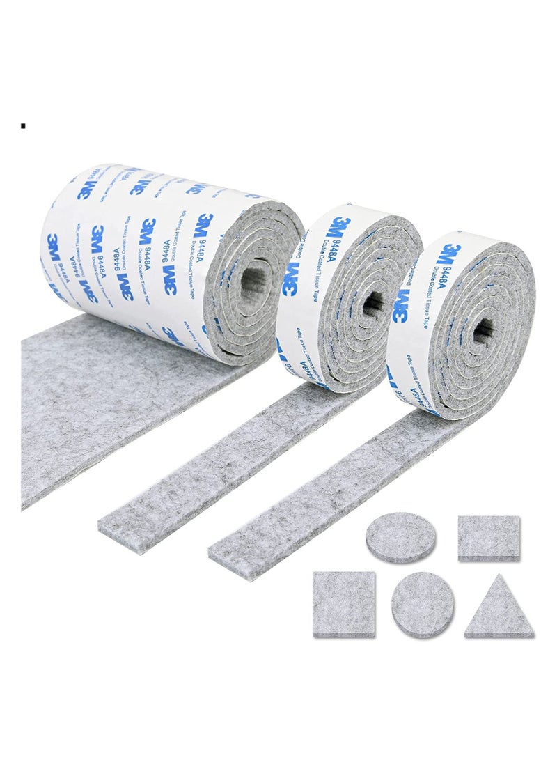 Generic Felt Pad Furniture DIY Pads Strip Roll, Self Adhesive Floor Protector including Heavy Duty Tape for Chair Table  - Image 1