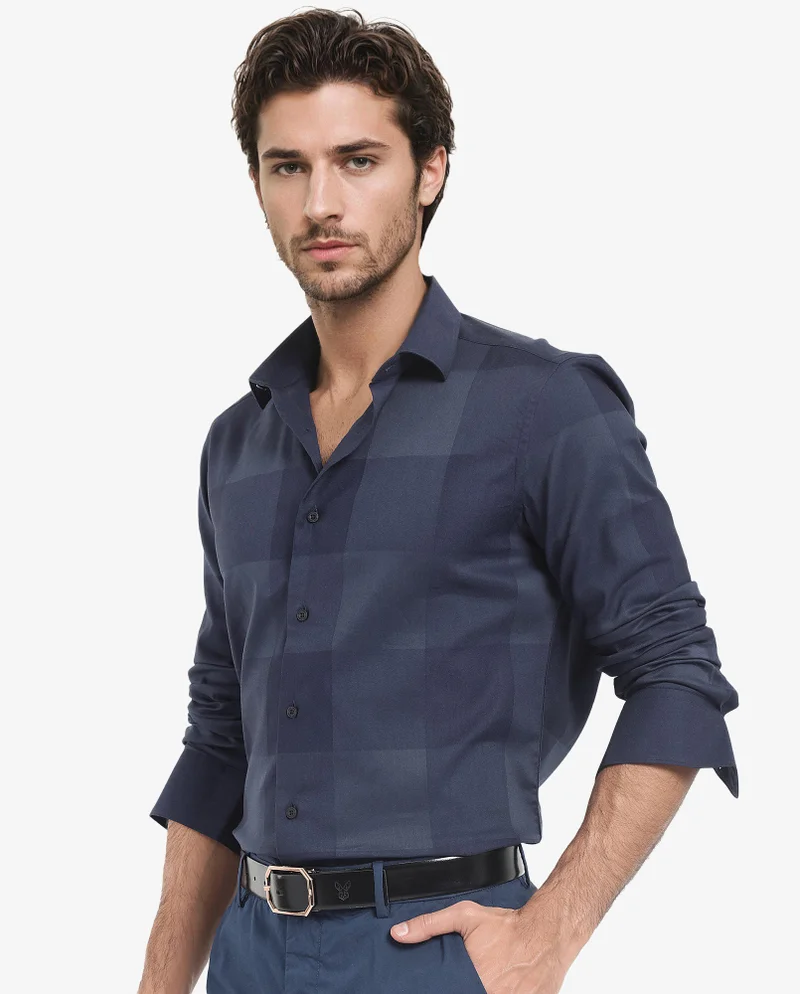 Rare Rabbit Men's Tonal Check Shirt