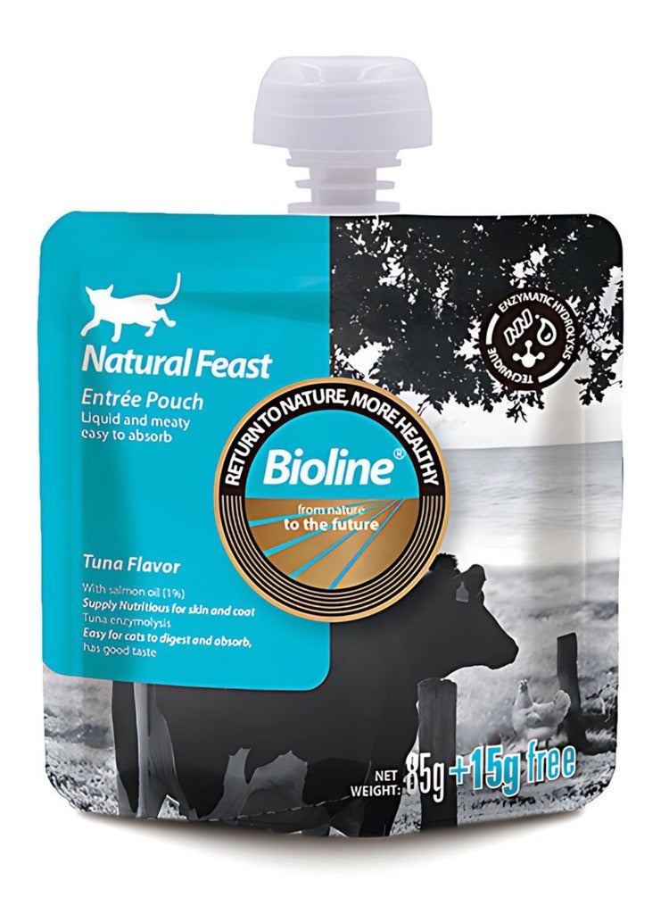 BIOLINE NATURAL FEAST ENTREE POUCH TUNA FLAVOR
