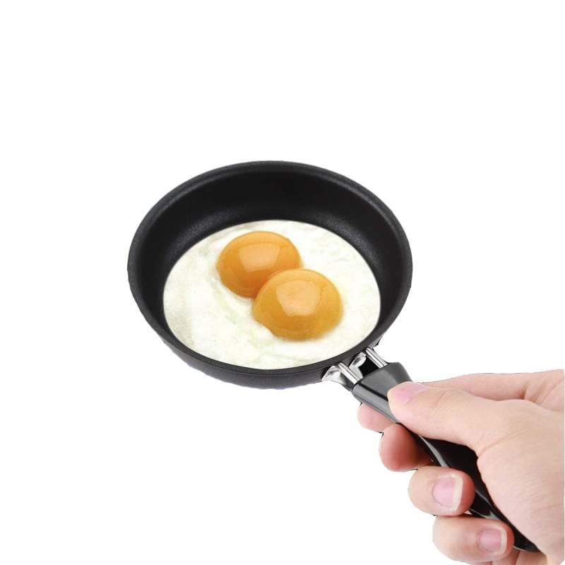 Compact Egg Skillet, Iron Non-Stick, Handle Grip, 12cm - Image 2